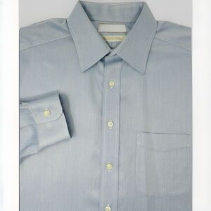 Roundtree &‎ Yorke Gpld Label Presidental Blue Long Sleeve 16 1/2 -L Shirt